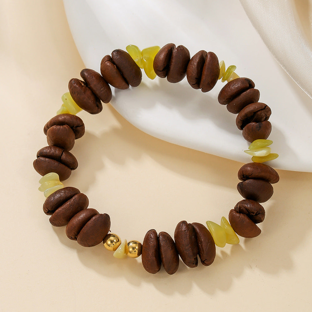 Wholesale Coffee Bean Girls Summer Sea Salt Cheese Bracelet